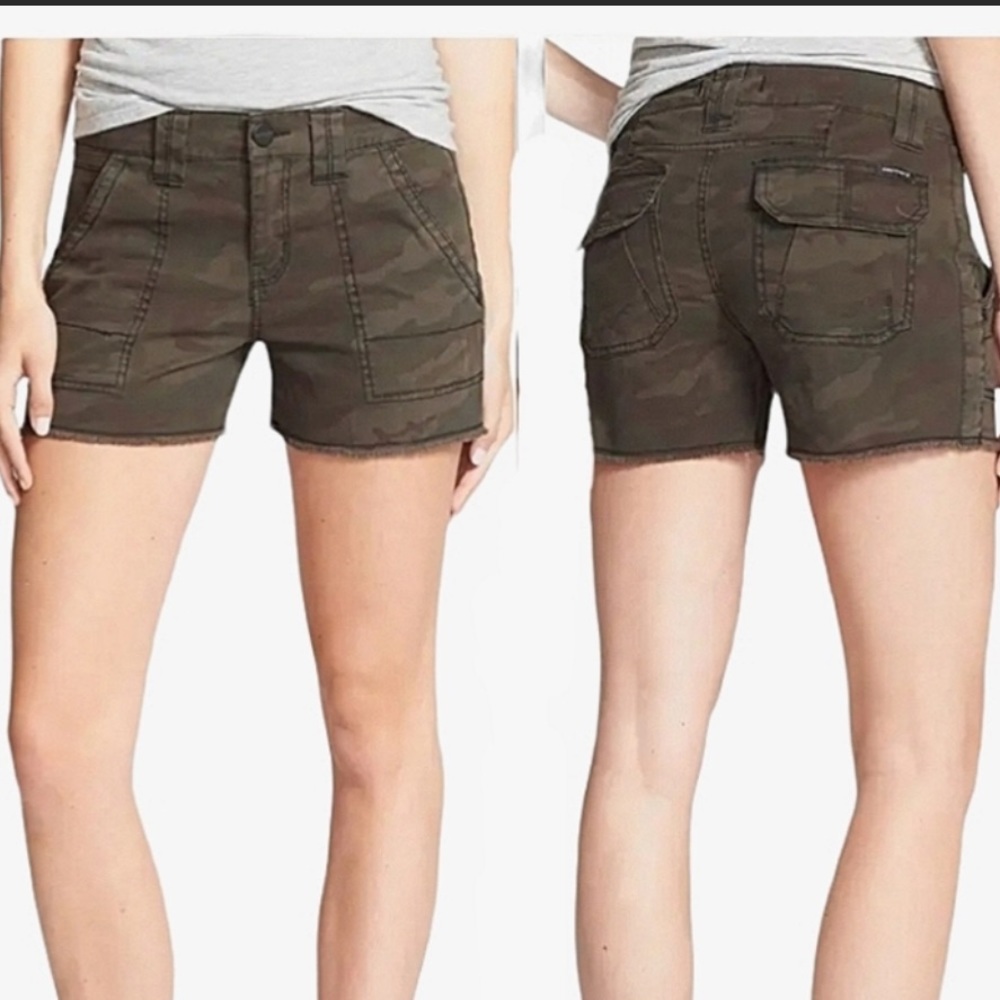 SANCTUARY HERITAGE CAMO FRAYED SHORTS